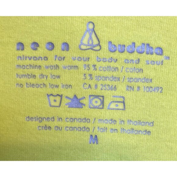 NEON BUDDA Yellow Open Front Cardigan Long Sleeve Stretch Size Medium - Picture 2 of 3